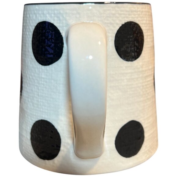 Ceramic Polka Dot Mug Textured Exterior, Microwave & Dishwasher Safe Glazed 4" T - Picture 3 of 13